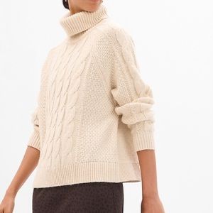 cable knit turtle neck